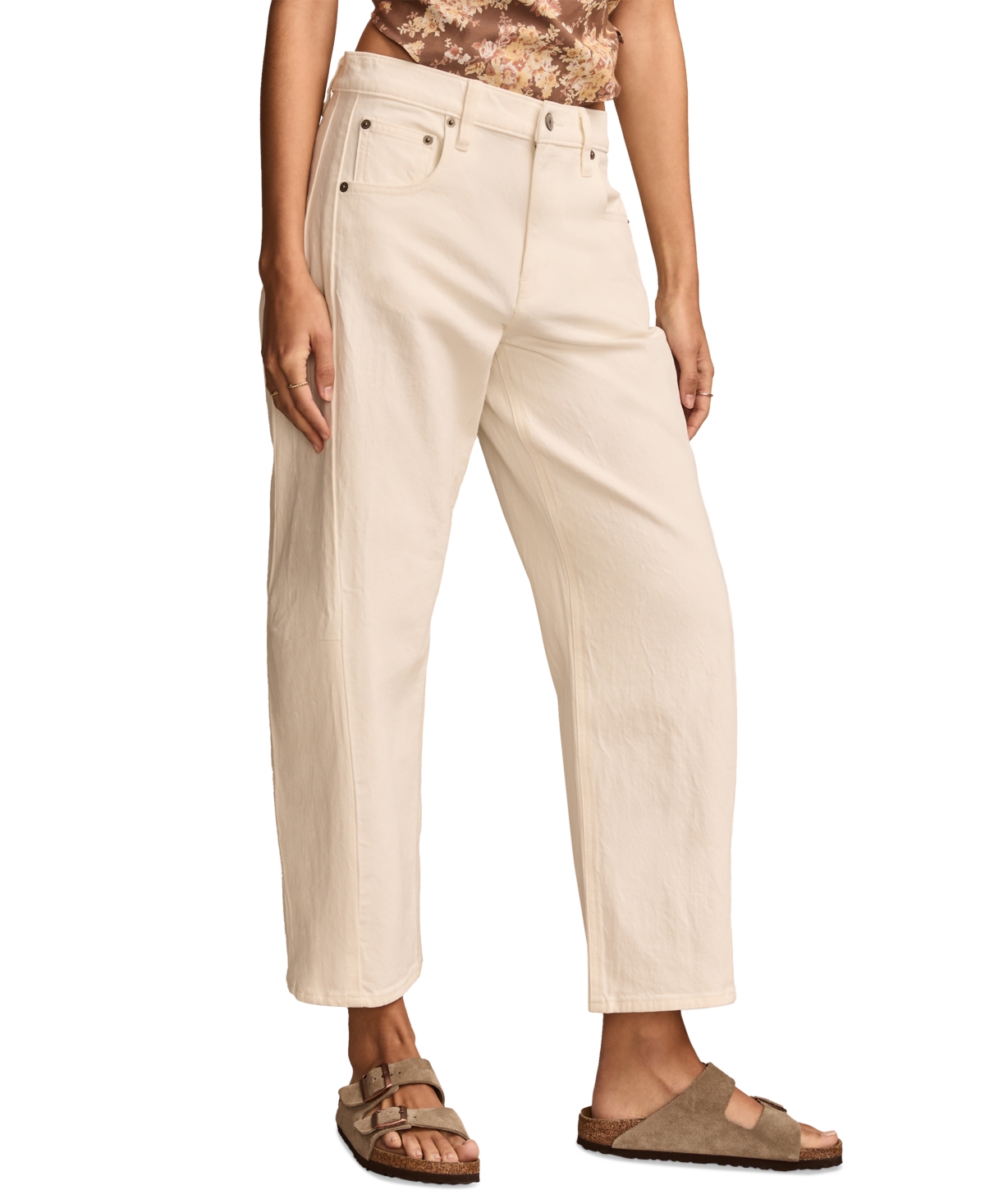 LUCKY BRAND WOMEN'S MID-RISE BARREL-LEG JEANS 