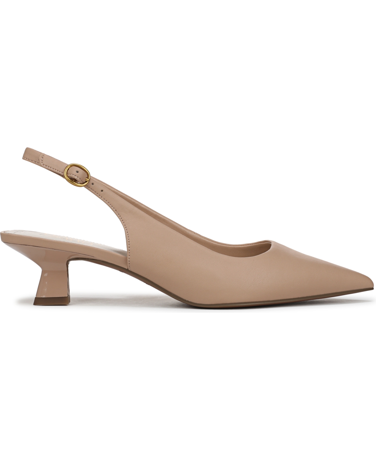 Franco Sarto Women's Jaden Pointed Toe Slingback Pumps In Nude Beige Faux Leather
