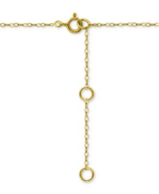 Cubic Zirconia Cross Pendant Necklace, 16" + 2" extender, Exclusively at Macy's