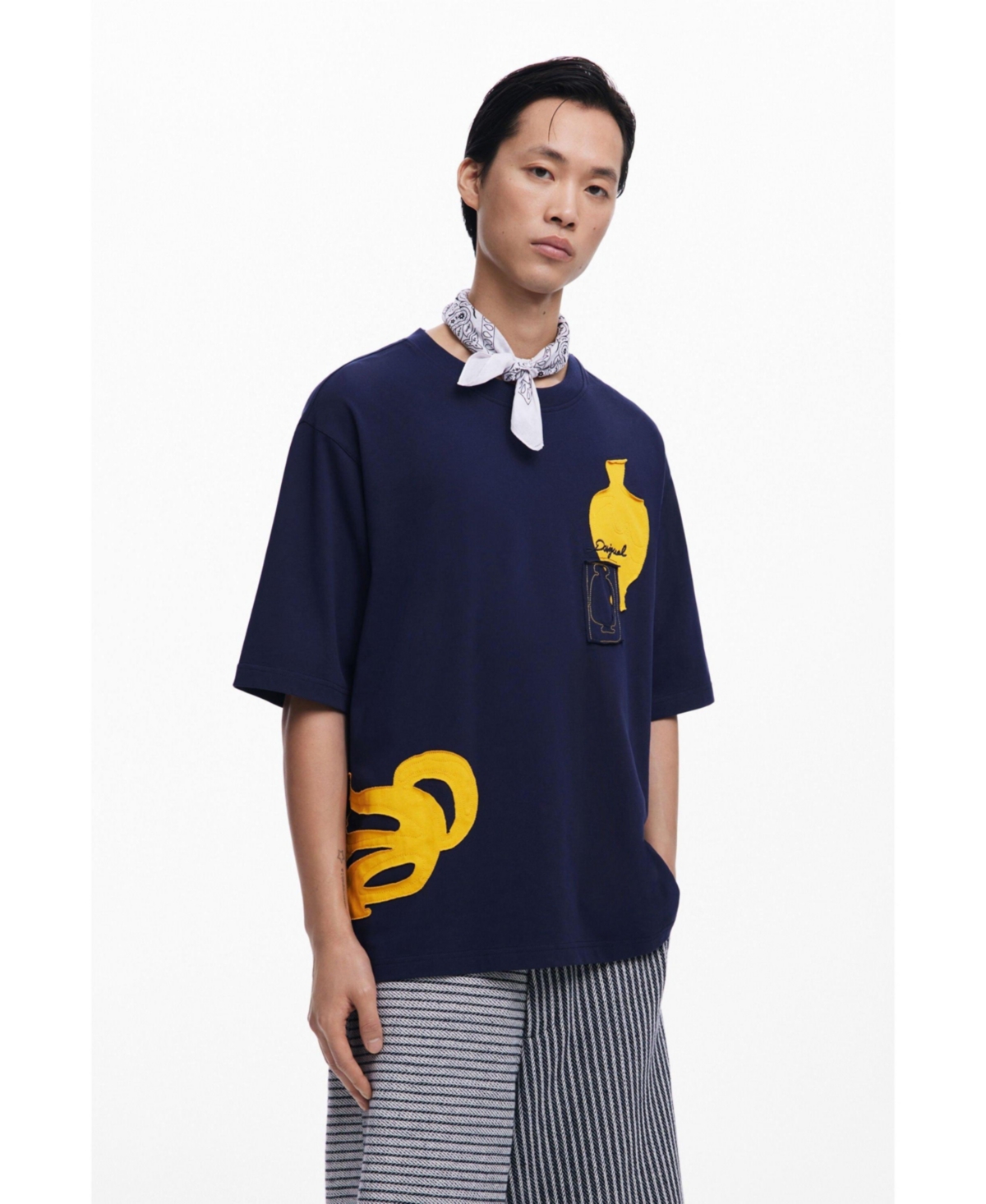 Men's Vase T-shirt - Navy blue