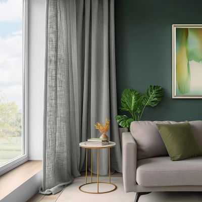 Simply Faux Linen Light Filtering Curtain Pair (2 Panels)