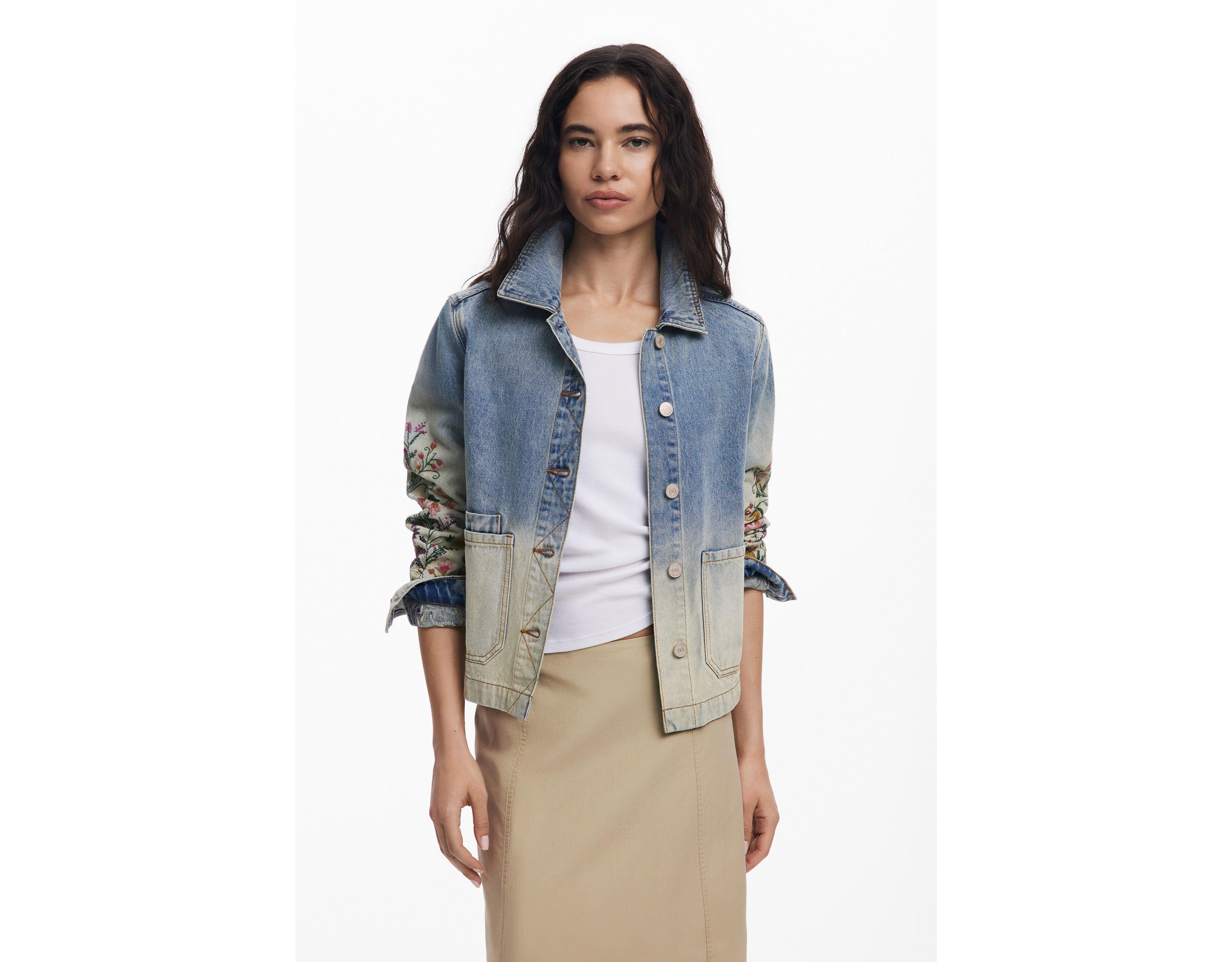 Desigual Women's Floral denim jacket