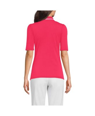 Women's Elbow Sleeve Lightweight Jersey Embellished Polo