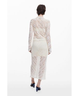 Women's Long sleeve crochet T-shirt