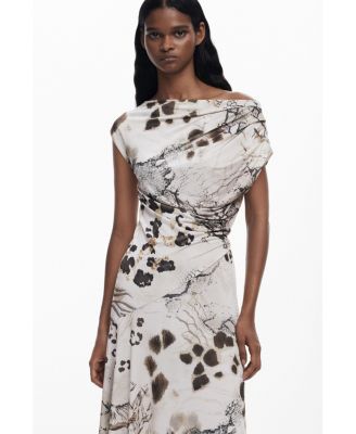 Women's 2-in-1 slip dress animal print