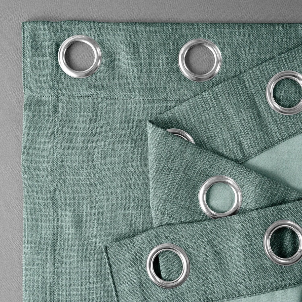 Half Price Drapes Grommet Textured Faux Linen Room Darkening Curtain