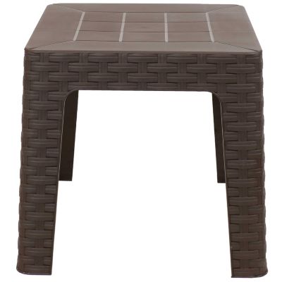18" Square Polypropylene Indoor/Outdoor Patio Side Table