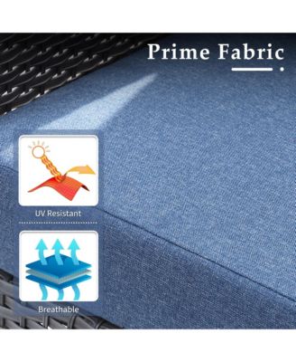 2 Pieces Patio Fruniture Set,Outdoor Wicker Chairs,Artificially Woven Rattan Chairs with Armrest Support with Thickened Comfortable Cushion