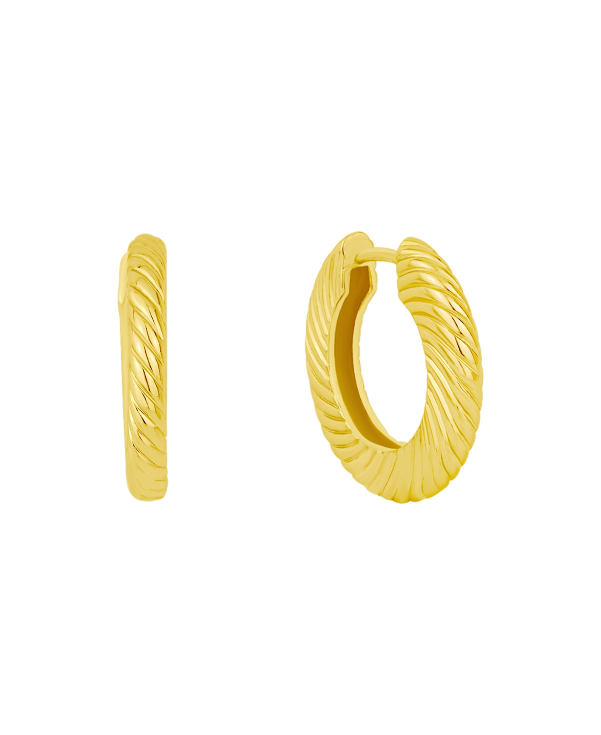 And Now This Textured Hinged Hoop Earrings In Gold