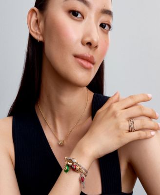 14K Gold Plated Curled Snake Charms