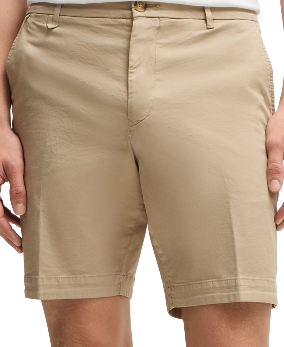 Hugo Boss Boss Man Shorts & Bermuda Shorts Beige Size 30 Cotton, Elastane In Open Beige