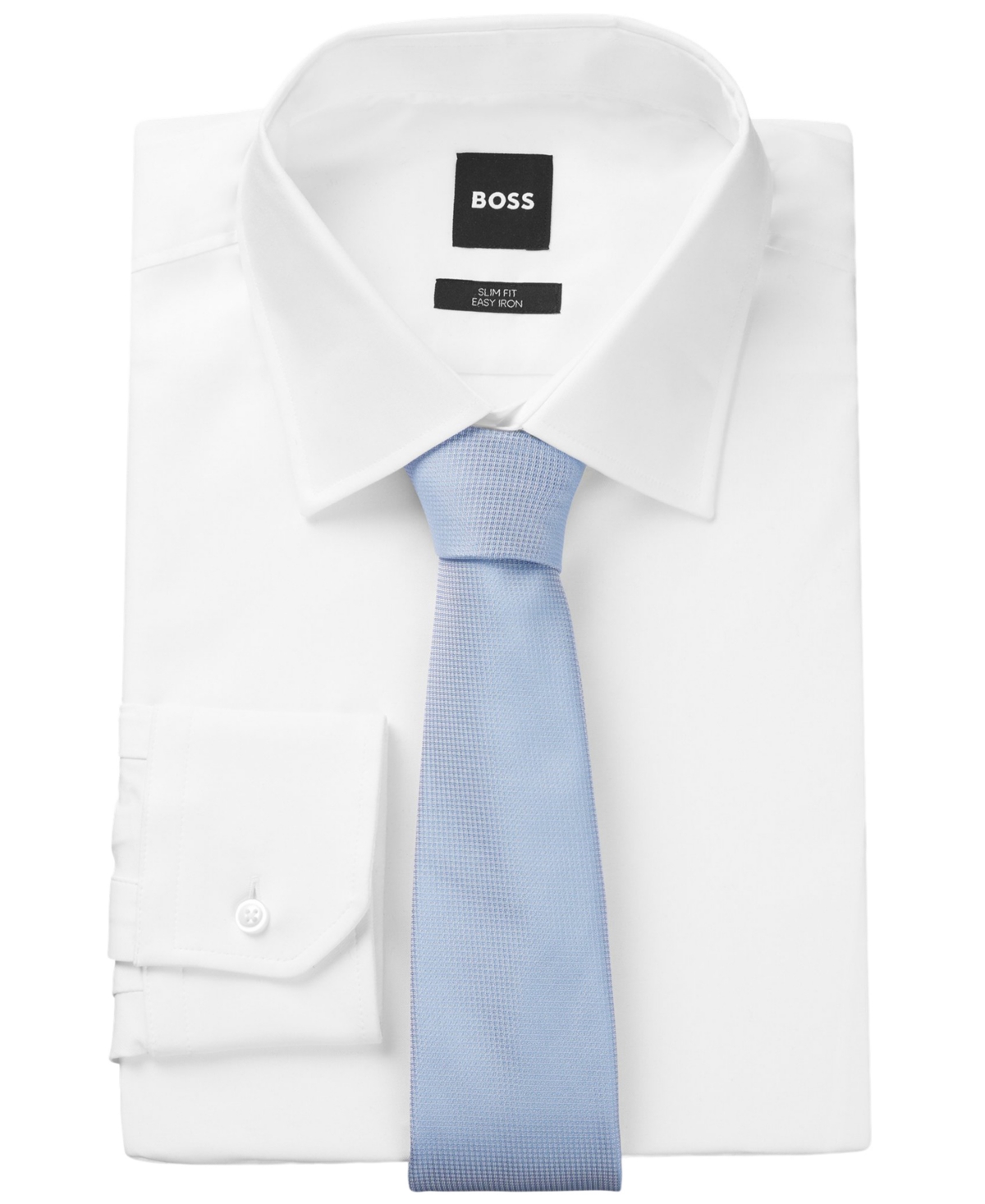 Boss by Hugo Boss Men's Micro-Pattern Jacquard Silk Tie - Open Blue