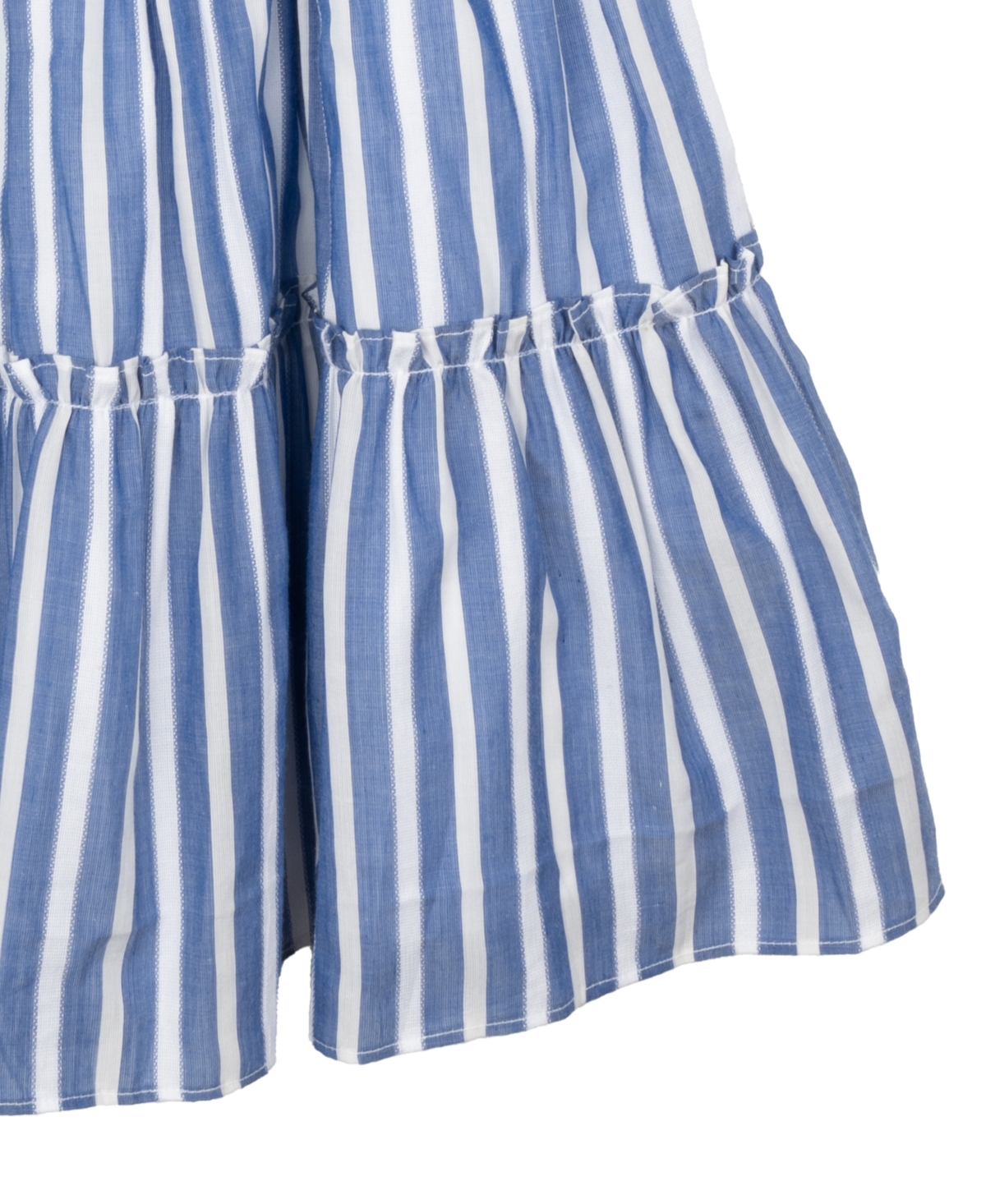 Shop Rare Editions Big Girls Striped Dress In Blue