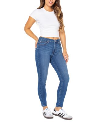 Juniors' Curvy Mid-Rise Skinny Ankle Jeans 