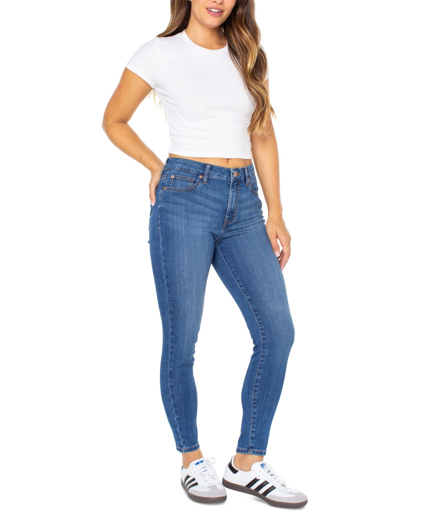 Женские джинсы Celebrity Pink Juniors' Curvy Mid-Rise Skinny Ankle, цвет: Governor — фото 3