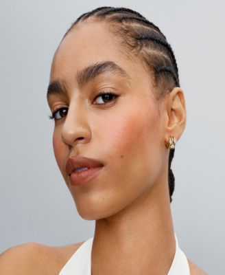 14K Gold Plated Triple Heart Hoop Earrings