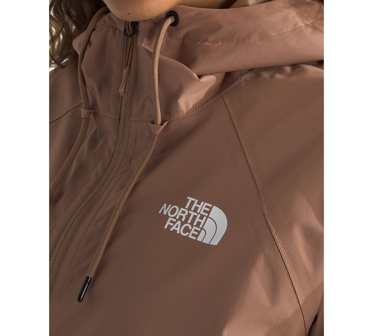 Shop The North Face Women's Antora Hooded Rain Jacket In Latte