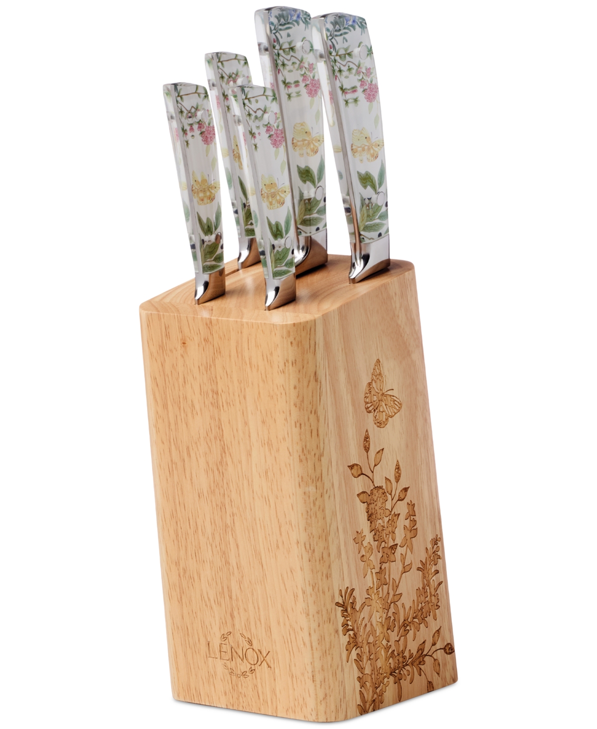 Lenox Butterfly Meadow Herb 6-pc. Cutlery Block Set