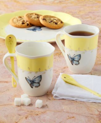 Butterfly Meadow Mug with Spoon, Set of 8, Exclusively at Macy's