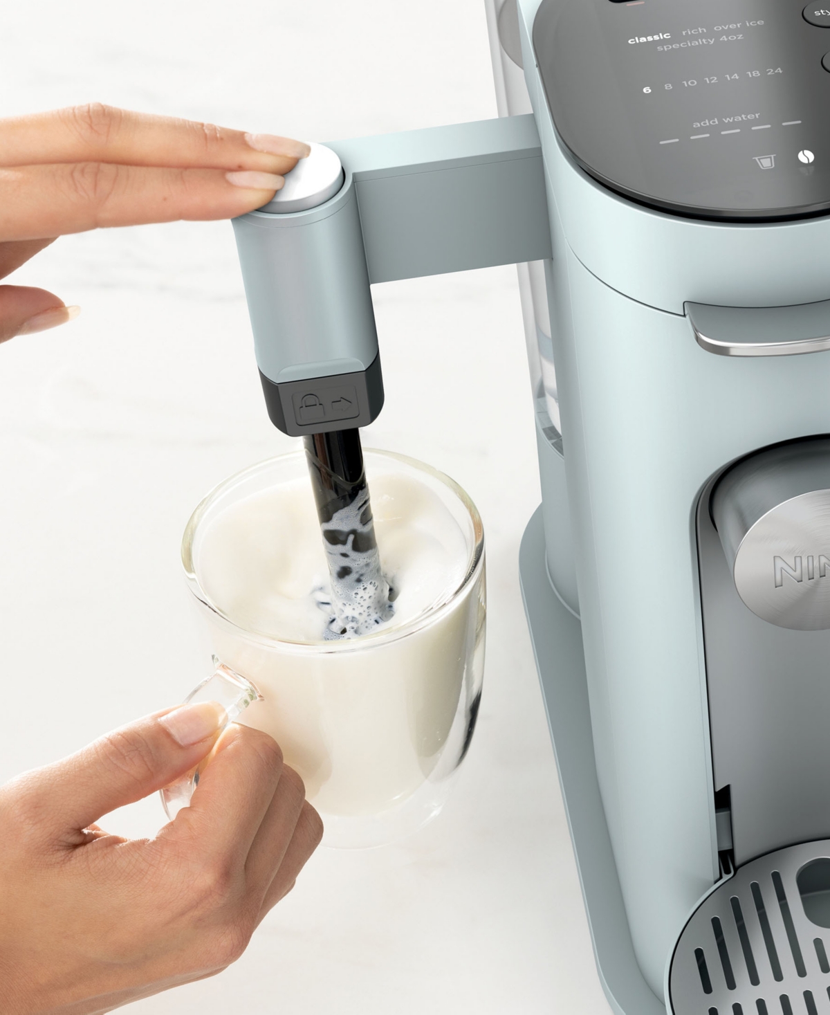 Ninja Pb051 Pods & Grounds Specialty Single-serve Coffee Maker In Glacier Blue