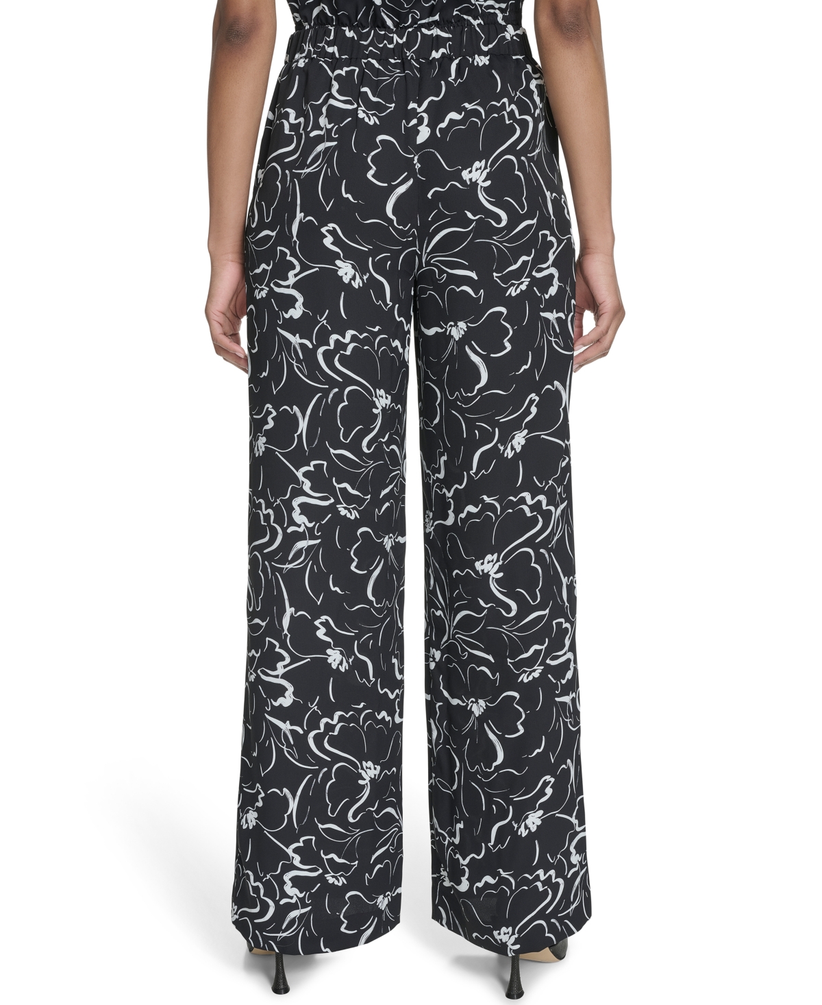 HALSTON WOMEN'S FLORAL-PRINT PULL-ON PANTS 