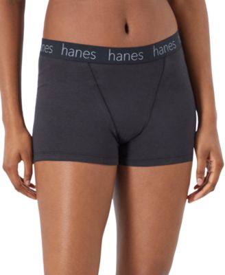 Hanes - Women's 3-Pk. Originals Ultimate Cotton Stretch Boxer Brief Underwear