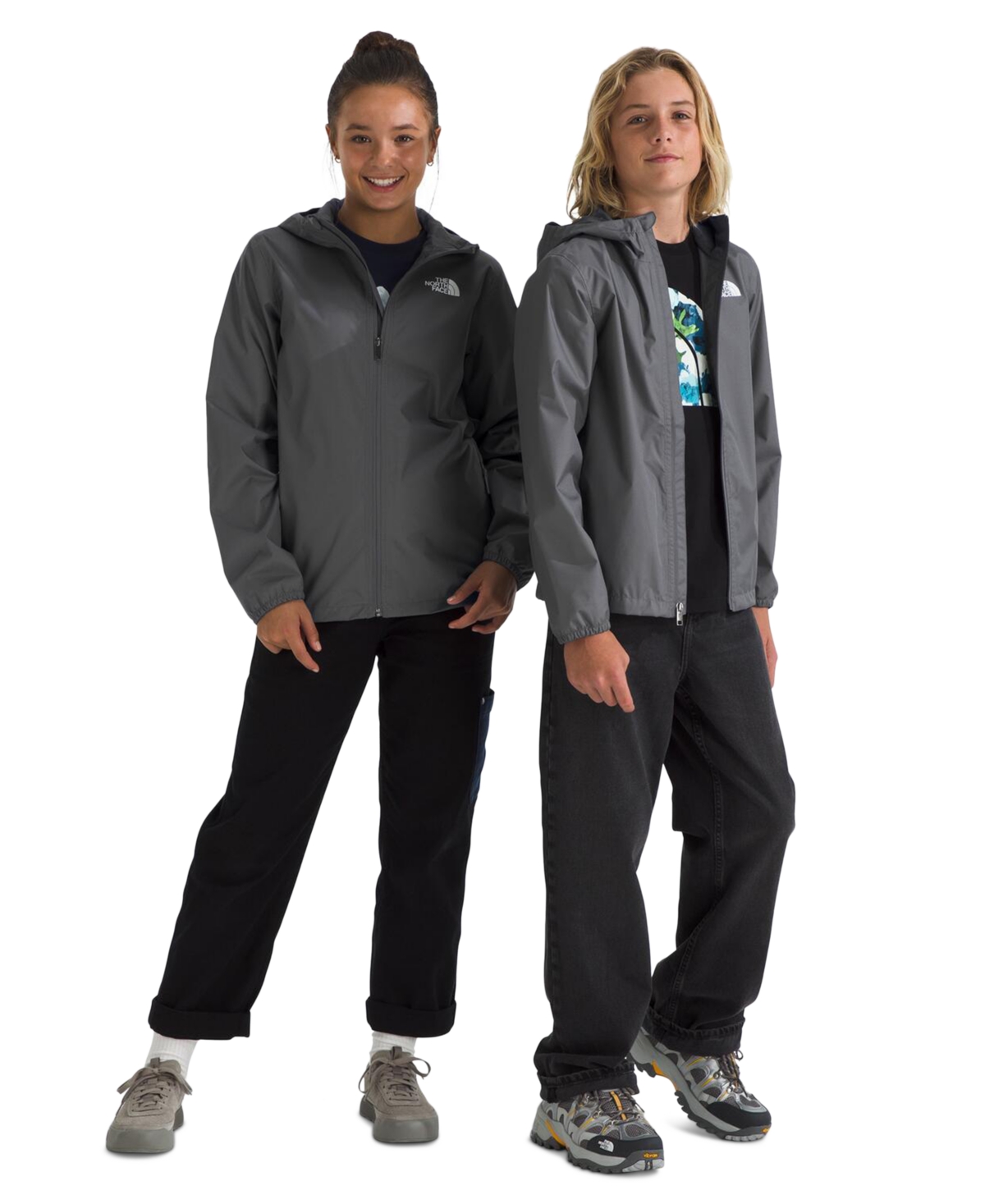 The North Face Big Boys Teen Zipline Rain Jacket In Smoked Pea