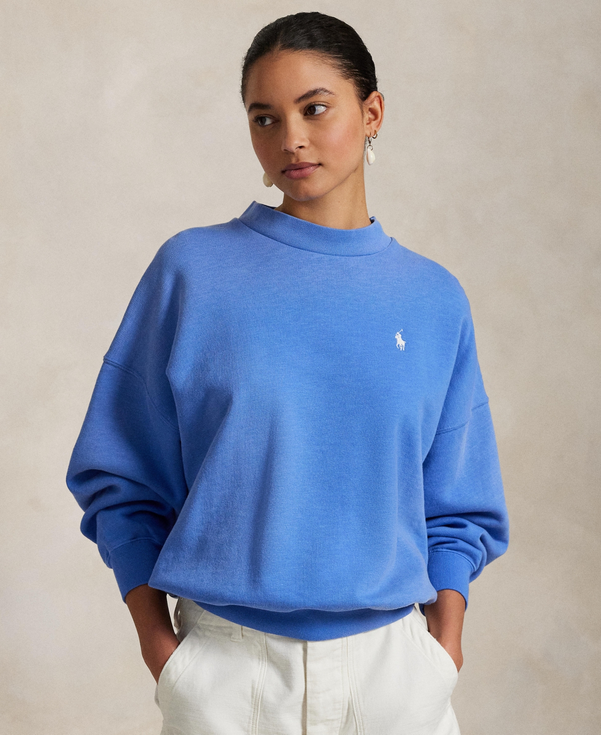 Polo Ralph Lauren Oversize Logo Graphic Sweatshirt In Summer Blue