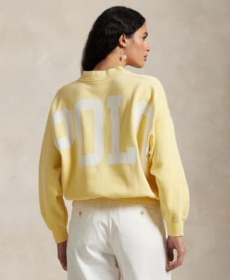 Women's Oversize Back-Logo Fleece Crewneck Sweatshirt