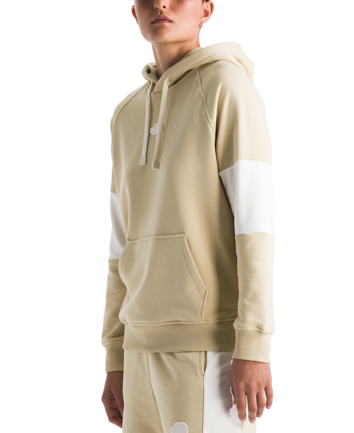 The North Face Women's Colorblocked Raglan-sleeve Hoodie In Gravel