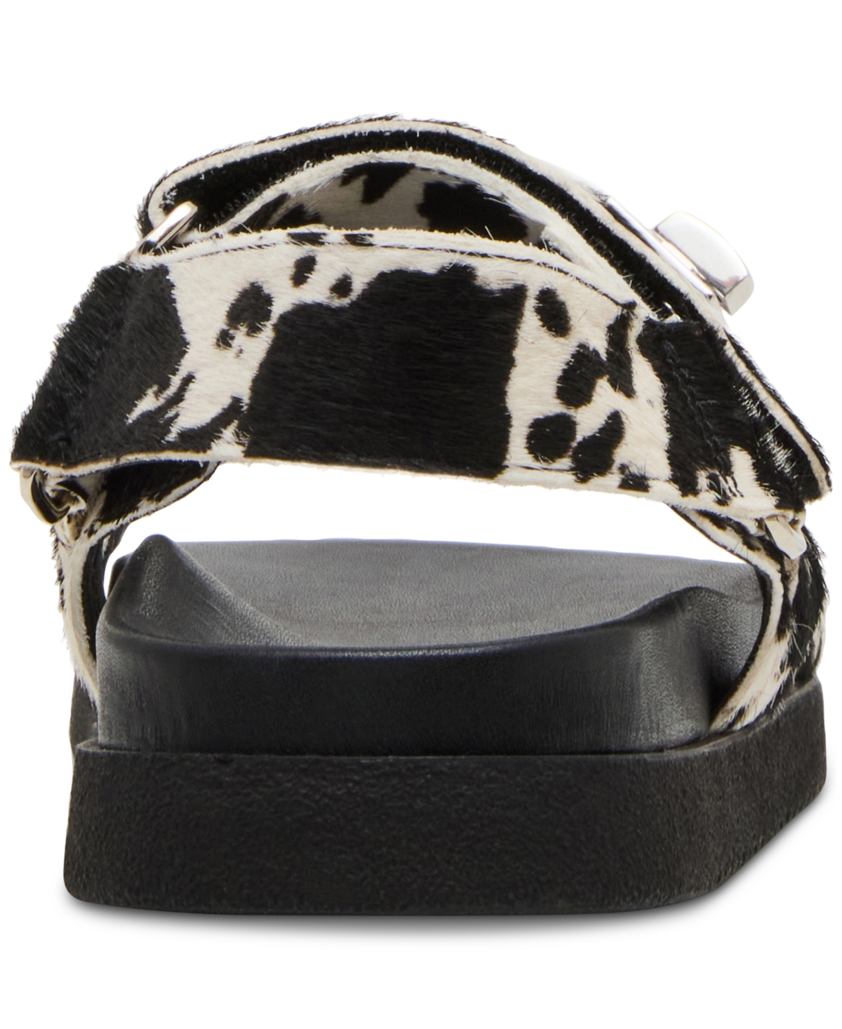 Shop Steve Madden Women's Mona Slingback Footbed Sandals In Cow Print Multi