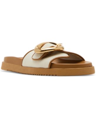 Steve Madden Women's Mandie Buckle Slide Footbed Sandals - Macy's