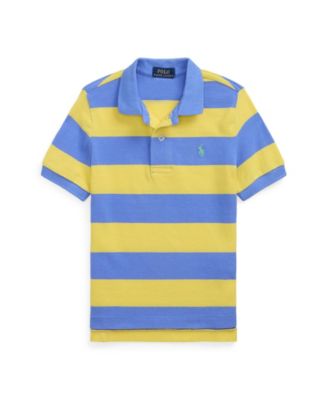 Little Boys Striped Cotton Mesh Polo T-Shirt