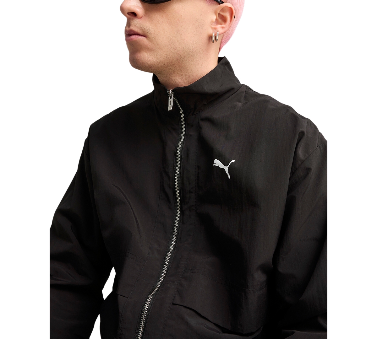Puma Man Sweatshirt Black Size S Polyester, Elastane In  Black
