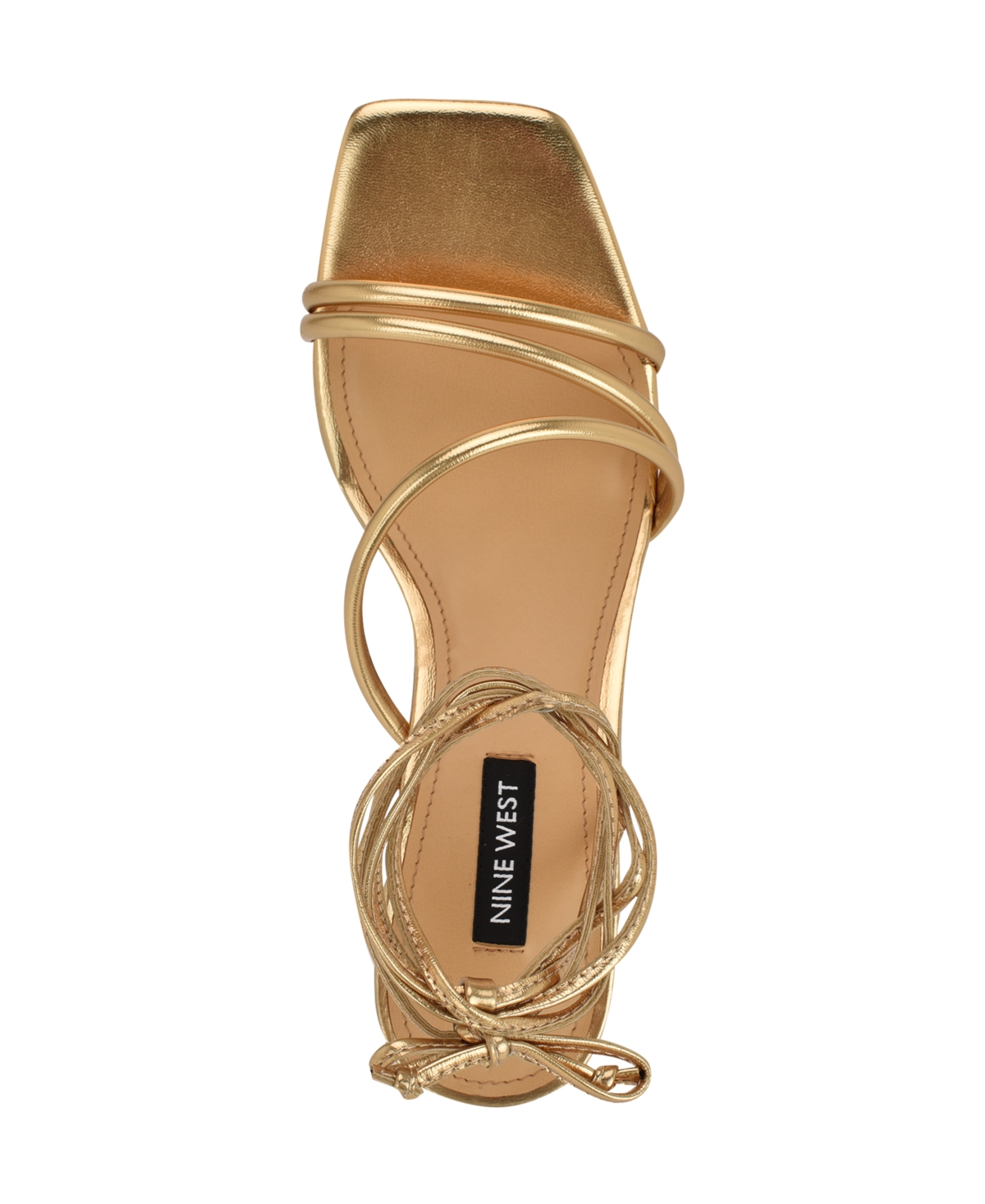 Nine West Women's Hendy Strappy Lace Up Dress Sandals In Gold