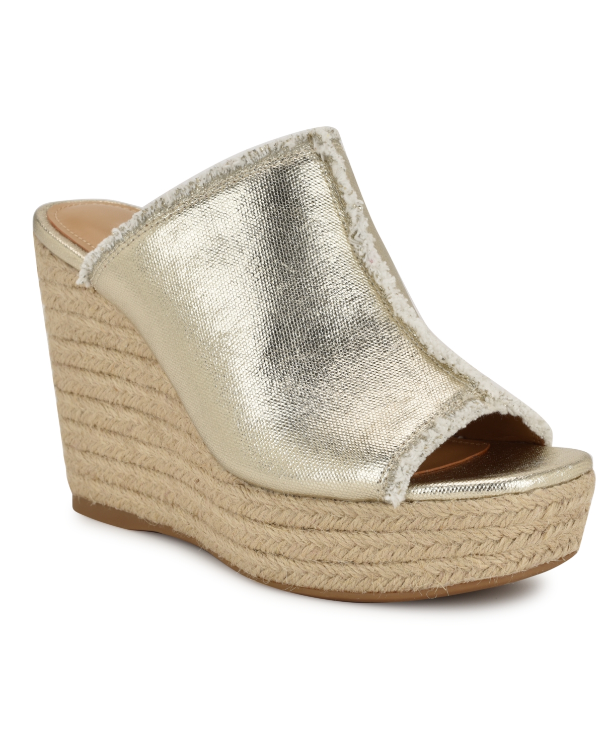 Nine West Baja Platform Wedge Sandal In Gold