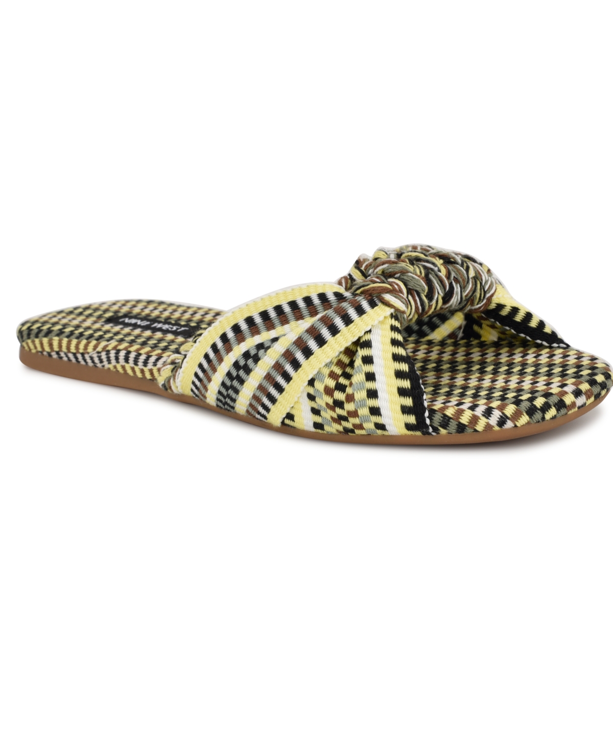 Nine West Lalta Slide Sandal In Green Multi