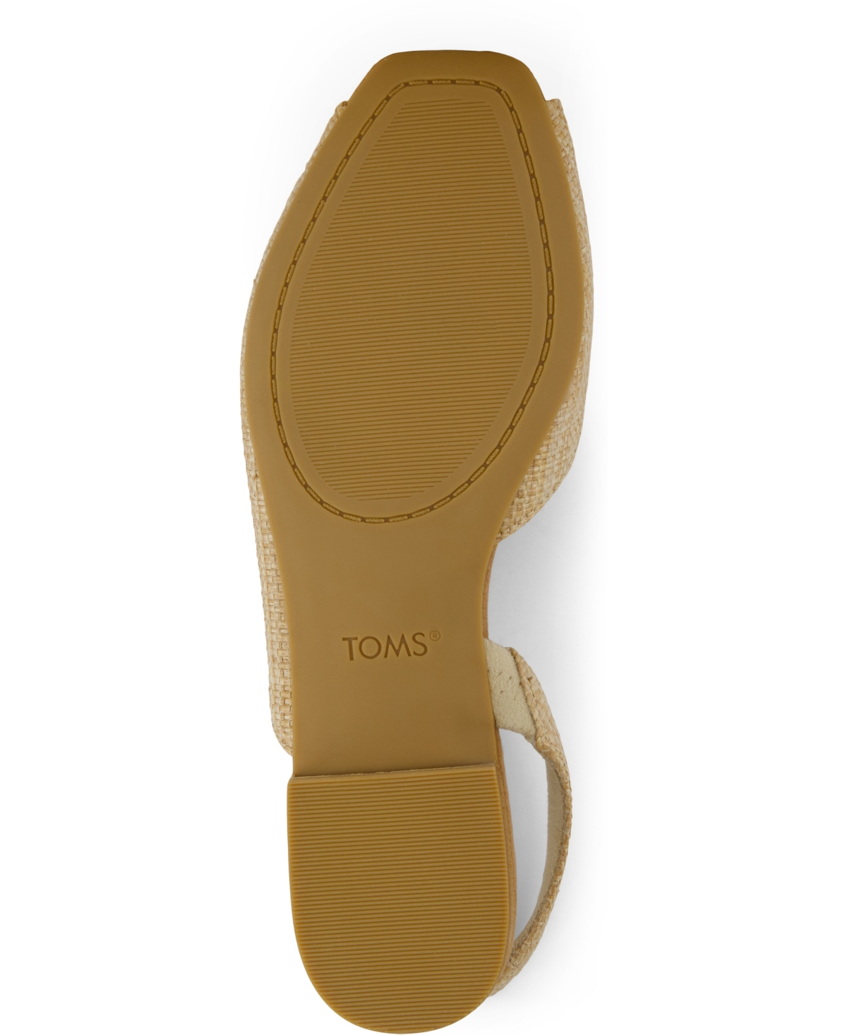 Shop Toms Women's Briella Open Toe Slingback Flat Sandals In Almond Raffia