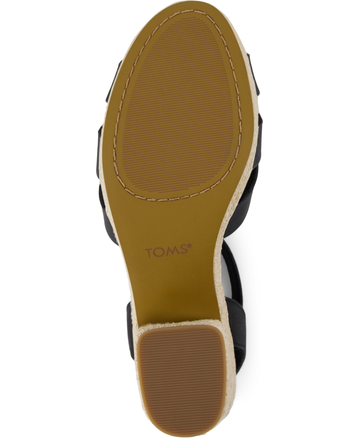 Shop Toms Women's Majorca Open Toe Strappy Sandals In Black Leather