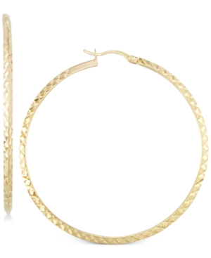 image of Twisted Hoop Earrings in 14k Gold Over Silver or 14K White Gold Over Silver