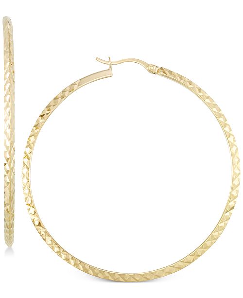 Macy&#39;s Twisted Hoop Earrings in 14k Gold Vermeil & Reviews - Earrings - Jewelry & Watches - Macy&#39;s