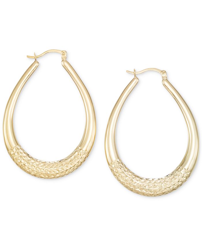 Macy's - Large Oval Hoop Earrings in 14k Vermeil