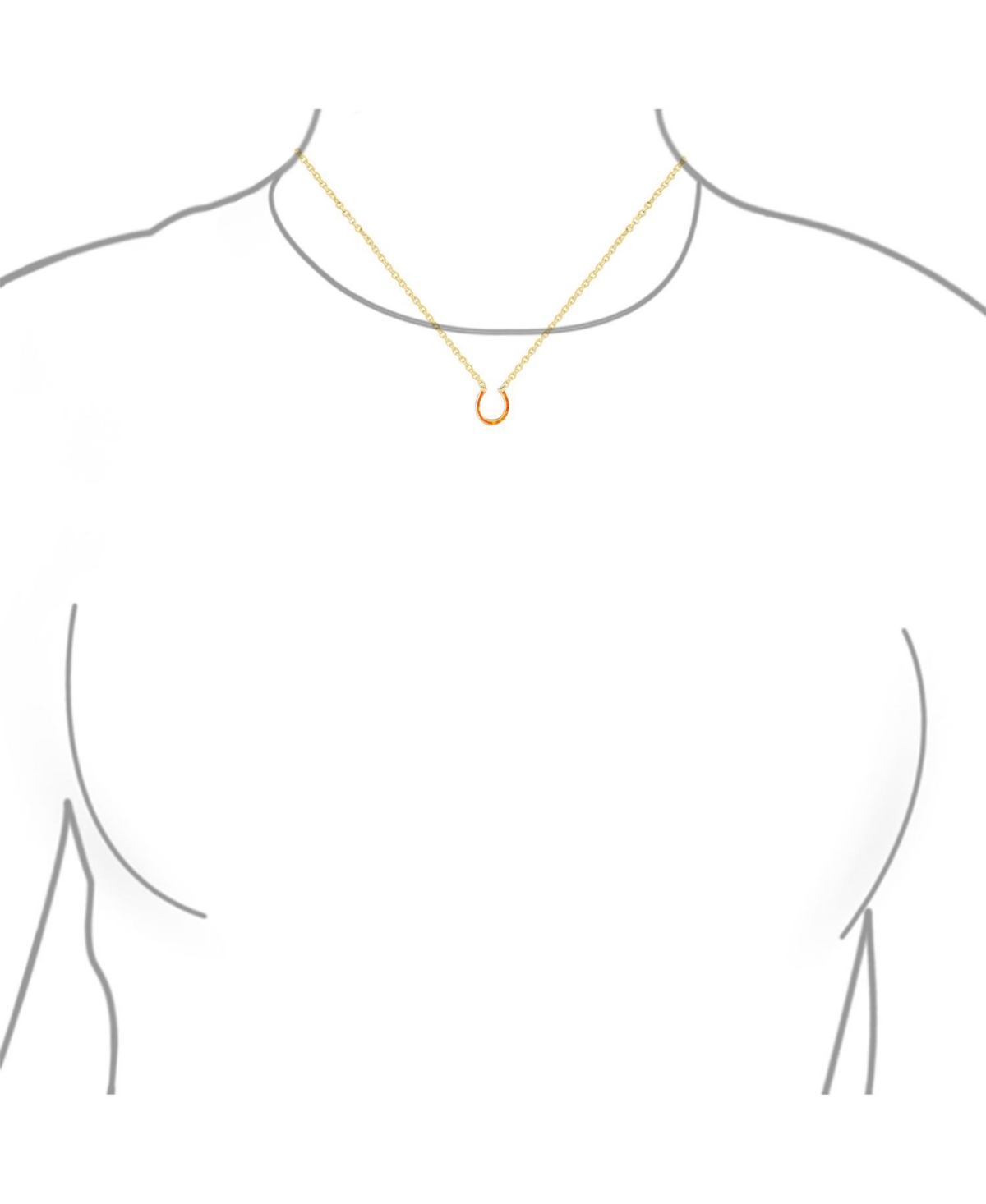 Bling Jewelry Delicate White or Orange Fire Created Opal Equestrian Good Luck Charm Horseshoe Necklace Pendant .925 Sterling Silver