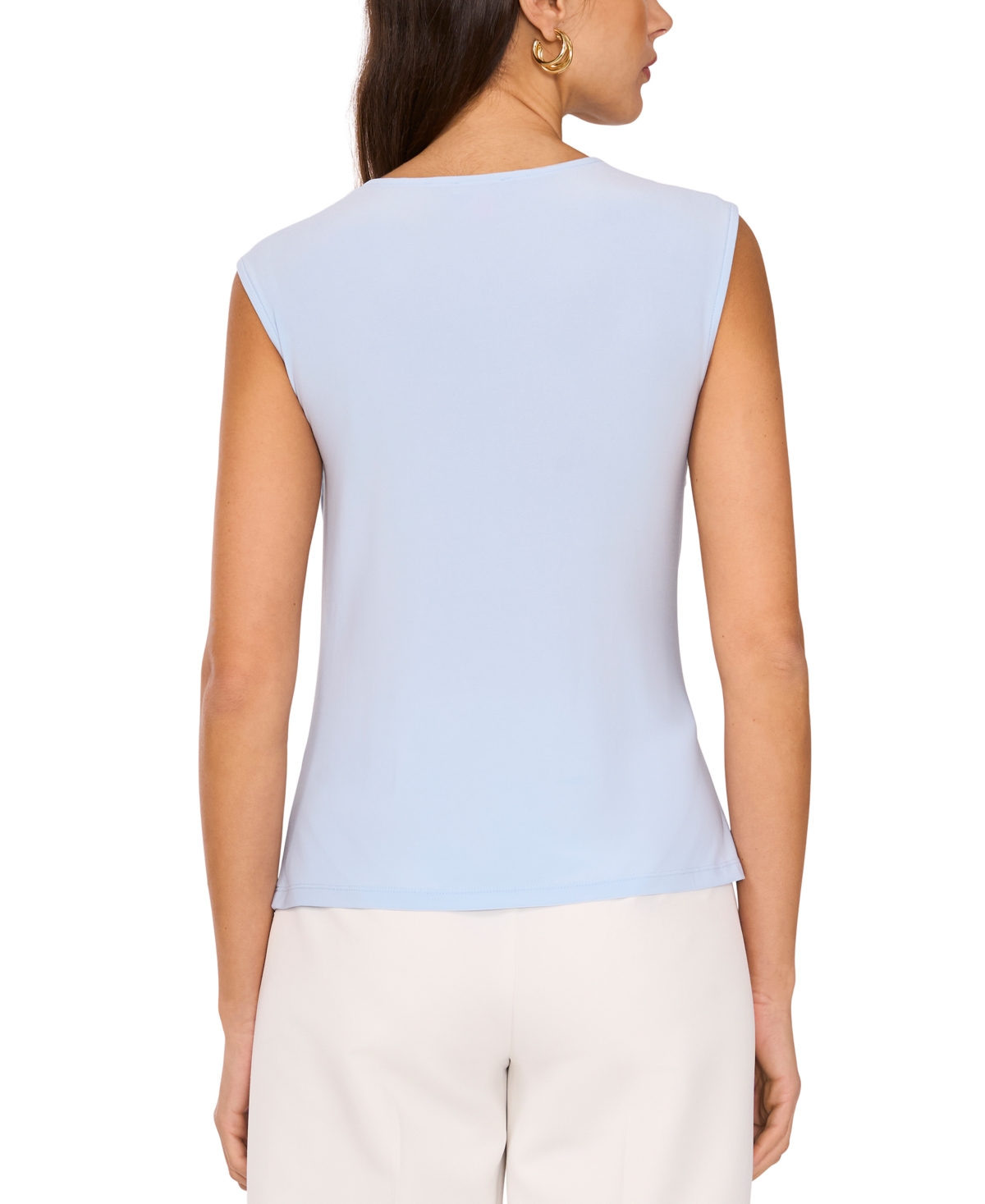 VINCE CAMUTO WOMEN'S DRAPED CROSSOVER NECK TOP 
