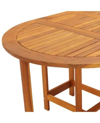 Patio Table 51.1"x35.4"x28.3" Solid Acacia Wood