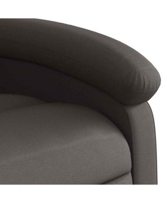 Recliner Chair Dark Brown Real Leather