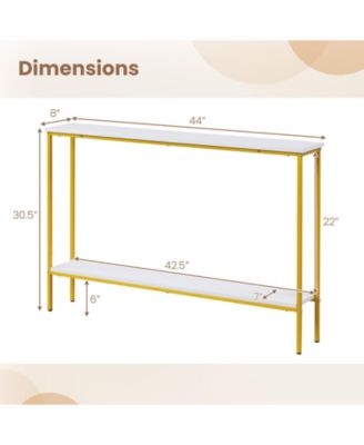 Console Table with Shelf with Dual Anti-Tipping Kits