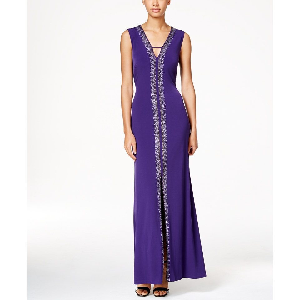Calvin Klein Sleeveless Rhinestone Gown   Dresses   Women