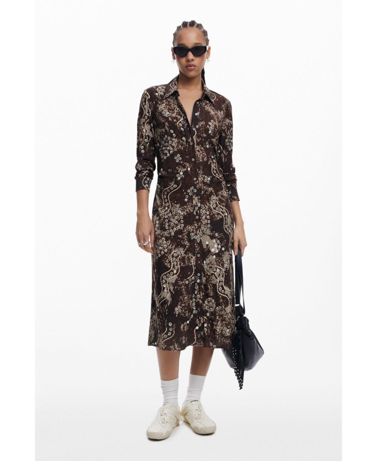 Women's Snake shirt dress - Beige