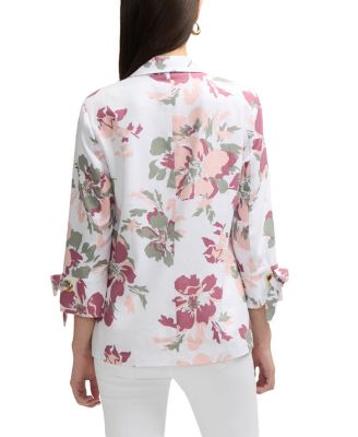 Women's Shawl Collar Blazer with Sleeve Grommet